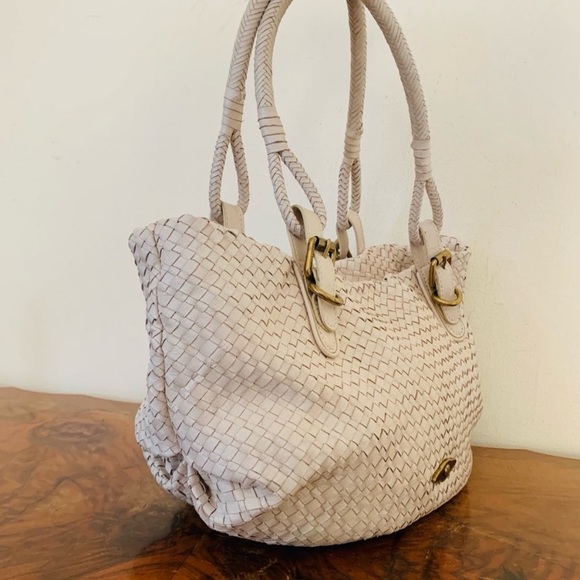 Elliot Lucca real leather woven handbag, perfect carry-all spring/summer… - Picture 2 of 8
